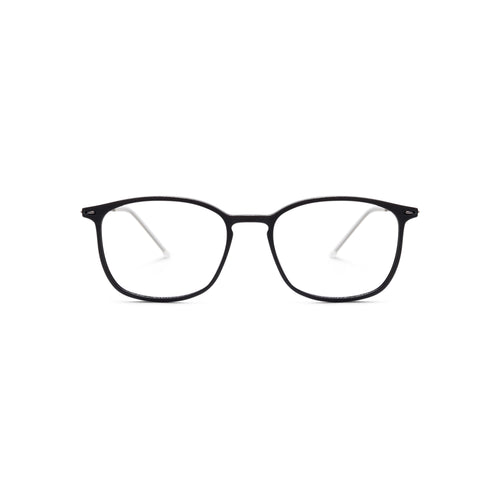 Casual Square Acetate Hybrid Eyeglasses Frame - Front View | LUKNFIL